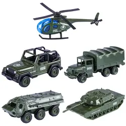 5 шт. раздвижные автомобили из сплава транспортные средства игрушки набор для детей игровые наборы-пожарная машина военная полиция серия