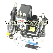 YOUYUE 8586 110 V/220 V 700 W 2 в 1 SMD паяльная станция горячего воздуха пистолет+ паяльник с бесплатными подарками