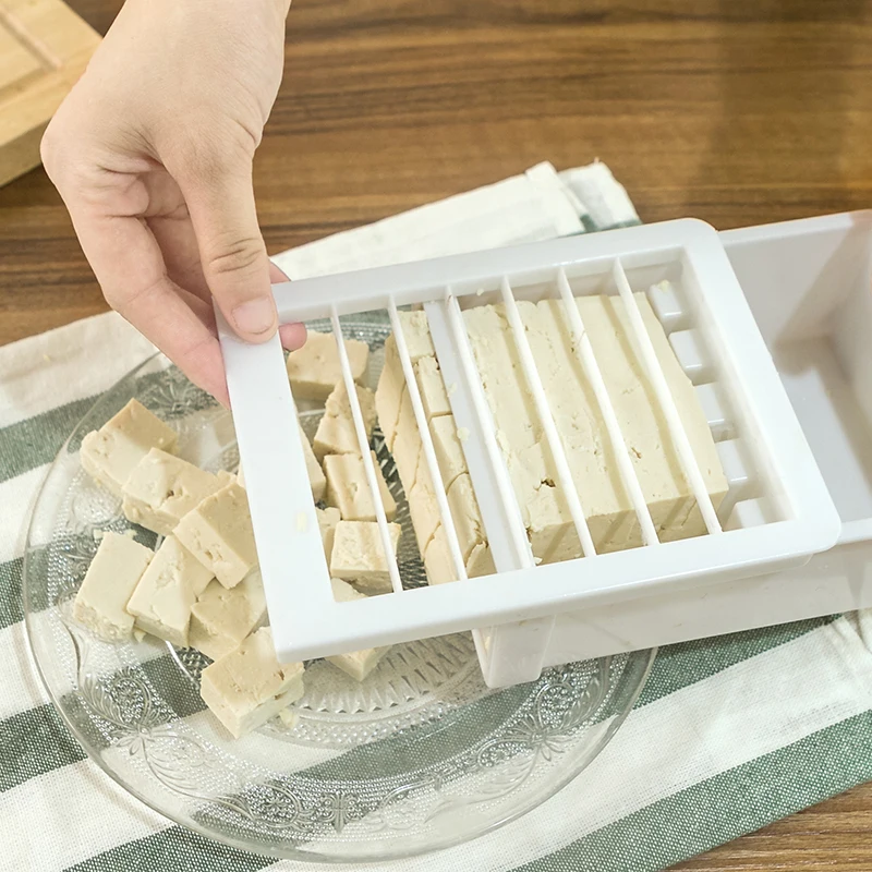 

Practical diy homemade Tofu Mold Tofu into cubes plastic box cutter Soybean Curd Making Machine Mould kitchen accessories