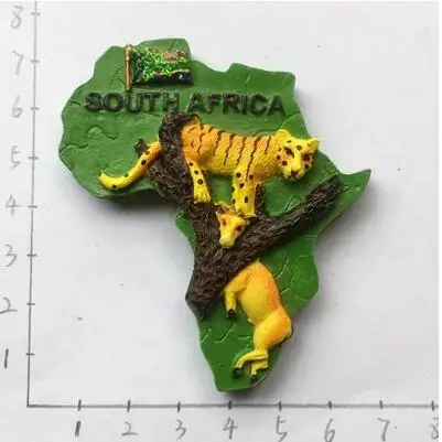 1 шт. креативные Южно-африканские территории животных серии 3D магниты на холодильник мир сувениры для туристов холодильник магнитные наклейки
