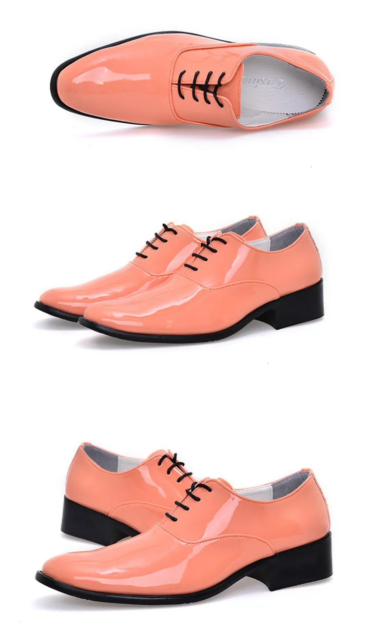 peach colored men's dress shoes