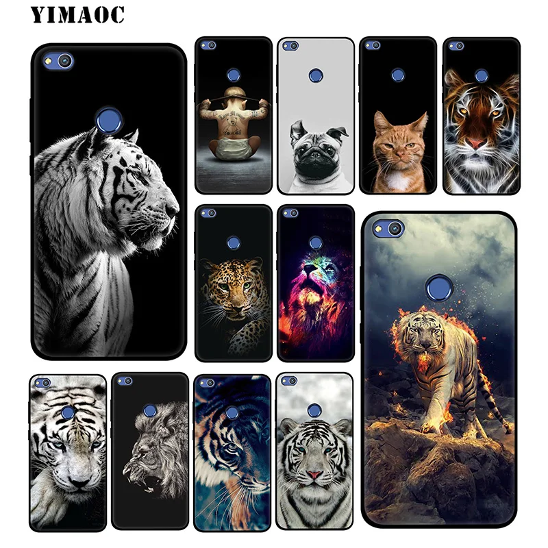 YIMAOC Тигр Лев арт мягкий чехол для huawei Honor вид 20 10 8X8 8C 6A 7A 7X 7C Lite рro Y9 Y7 Y6 Prime 2018 2017 |