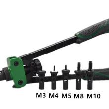 1" заклепки пистолет 360 мм Руководство Клепальщик двойные ручки гвоздя ружье M3 для M10 клепальщик винт пистолет для заклепок