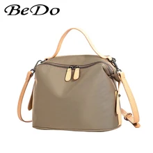 BeDo женская сумка через плечо однотонная прочная кожаная нейлоновая сумка-мессенджер с длинным ремешком офисные женские повседневные сумки на плечо