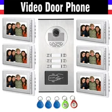 6 Units Apartment Intercom System font b Video b font Intercom font b Video b font