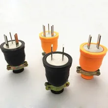 10 шт. электрической розетки Водонепроницаемый диода вилку и три-полюсный разъем желтый черный