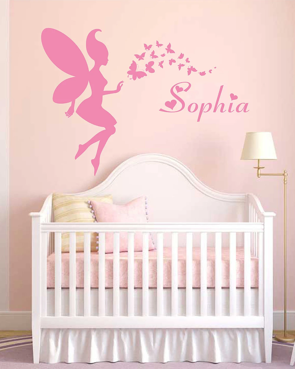 Fairy Wall Decal,Personalized Name Decal,Girl Kids Wall Decal,Girls Wall Art,Monogram Vinyl Wall Decal,Baby Nursery Wall Decal  PZ0291