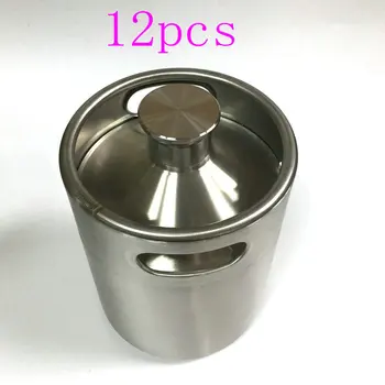 

12PCS Stainless Steel Beer Growler - 2L 64oz beer keg,Mini beer Keg,beer bottle,barrels