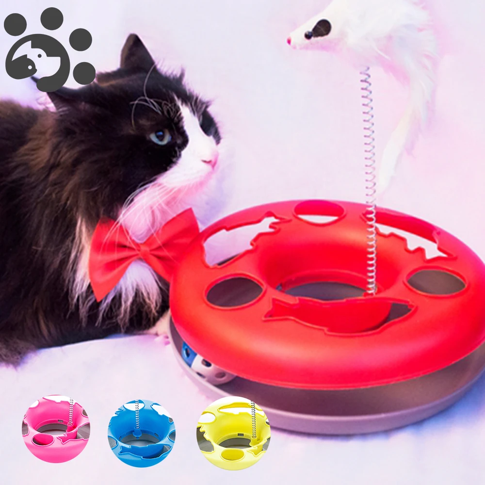 

Interactive Cat Toy Mouse Circle Toy for Small Dogs Cats in Cat Toys Solid Pet Games Supplies Pet Products Training Toys TY0056