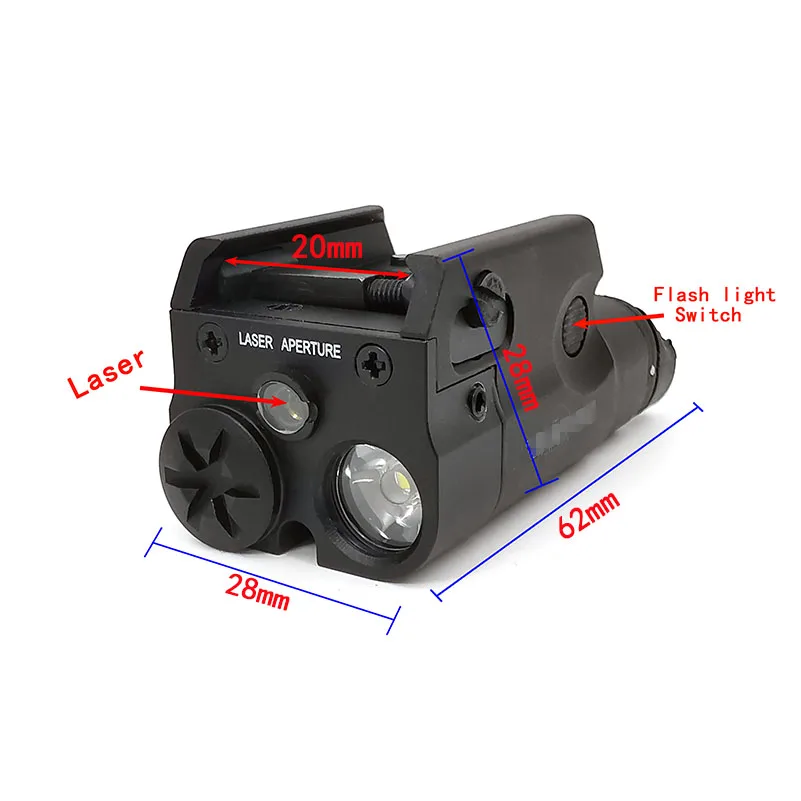 XC2 ультра лазерный светильник компактный пистолет Флэш-светильник комбинированный красный точечный лазерный тактический светодиодный мини-белый светильник страйкбол вспышка светильник