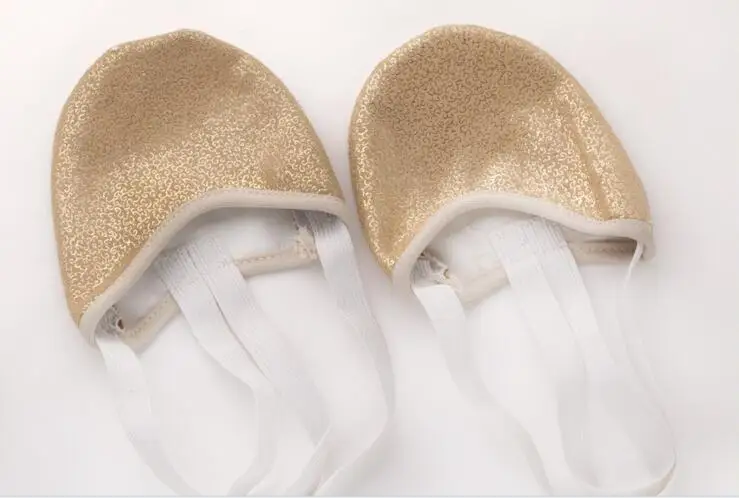 EU34-EU41 для женщин художественная гимнастика половина подошва балетная танцевальная обувь для танца живота пальцы ног протектор золотой бежевый