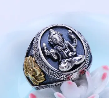 

Thailand Buddha GANESHA GANESH Elephant Ring Vintage Punk