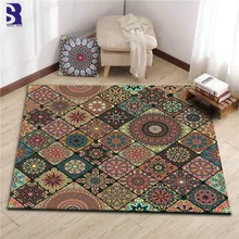 SunnyRain, 1 шт., богемные коврики для гостиной, квадратные коврики и ковры для спальни, детской ванной комнаты