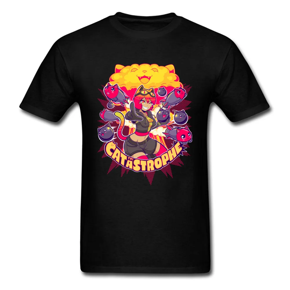 The Catastrophe Fashionable T-Shirt for Men 100% Cotton Thanksgiving Day Tops T Shirt Custom Tshirts Short Sleeve Latest O-Neck The Catastrophe black