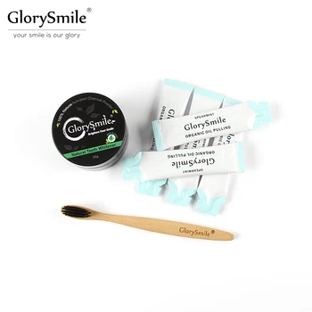 

Travel Suit 5 Sachets Natural Coconut Oil Pulling + Teeth whitening powder + Toothbrush Teeth Whitening Kit Oral Hygiene