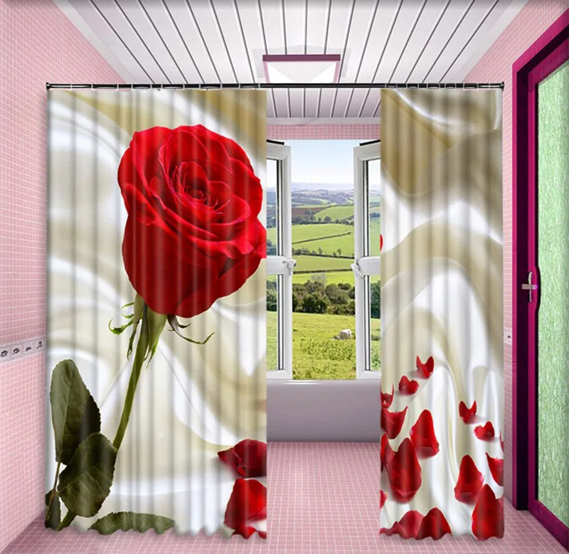 Meijuner 3D Роскошная занавеска s оконная занавеска гостиная затемненная занавеска s Свадебная спальня Cortinas Dormitorio на День святого Валентина