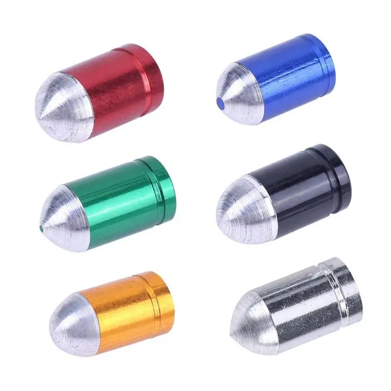 4pcs Aluminum Bullet Style Car Wheel Tire Valve Stem Caps Universal
