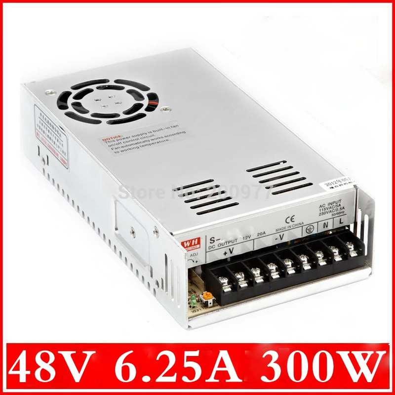 

LED Power Supply 300w 48v 6.25a ac-dc 220v 48v Switching Transformer LED Driver 48v 220v Factory Direct Limited Sale