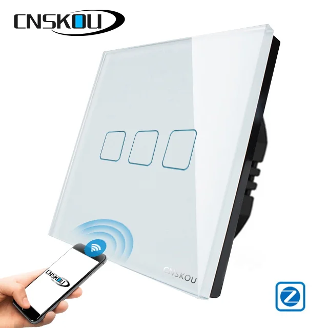 

CNSKOU EU 3Gang Smart Zigbee Switch Wall Light Switch APP/Touch Control Home Automation Control