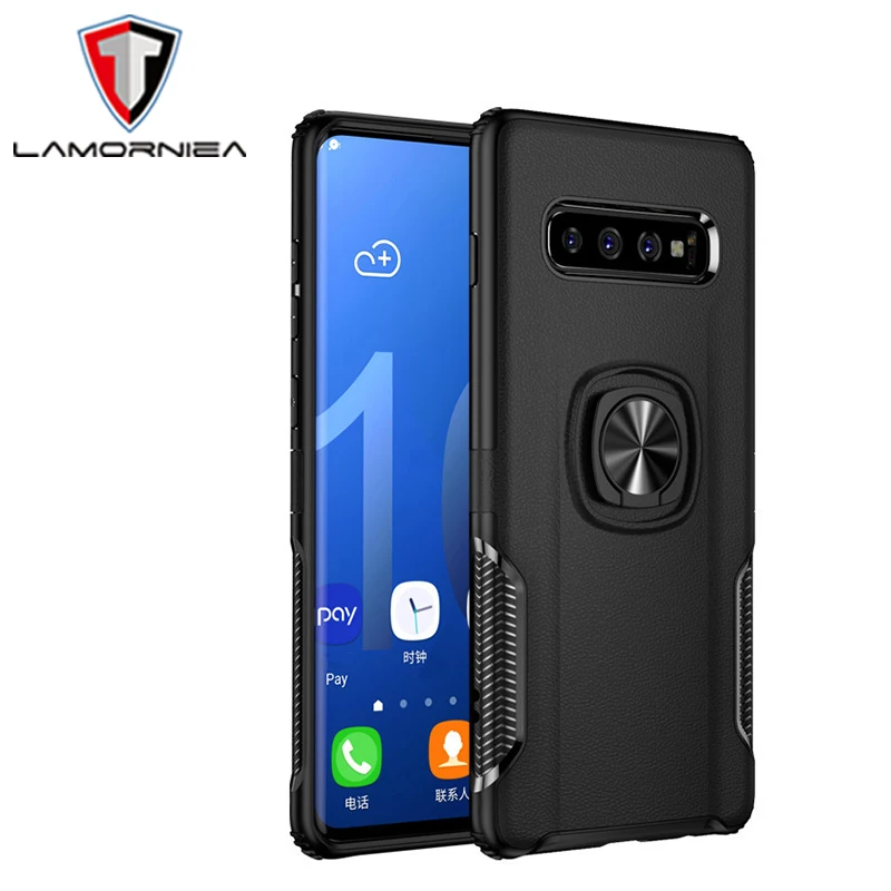 

Lamorniea For Samsung Galaxy S10 Case Metal Ring Car Stand Silicone Phone Case For Samsung Galaxy S10 S8 S9 Plus S10E Note 8 9