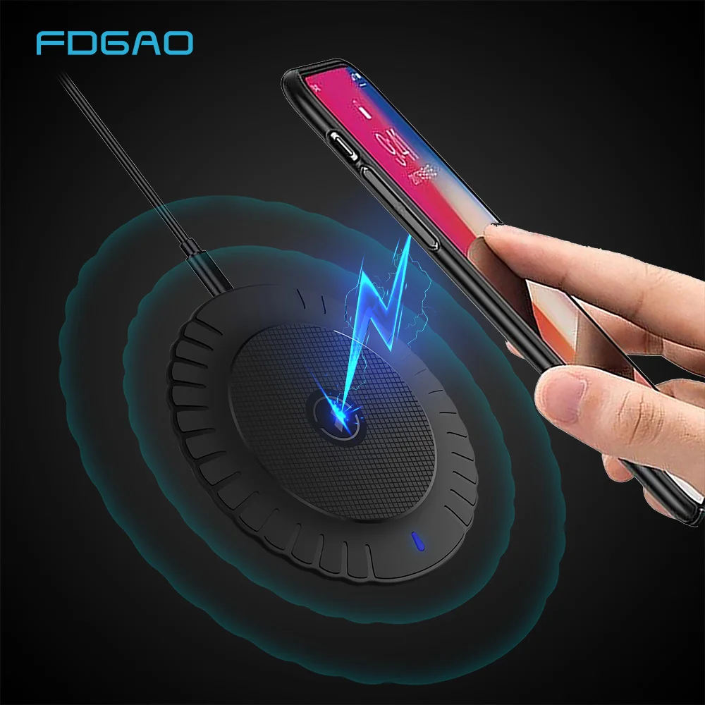 

FDGAO Qi Wireless Charger 5V2A Desktop Wireless Charging Pad For iPhone XR Xs Max X 8 8 Plus For Mi Mix 2s Samsung Galaxy S9 S8
