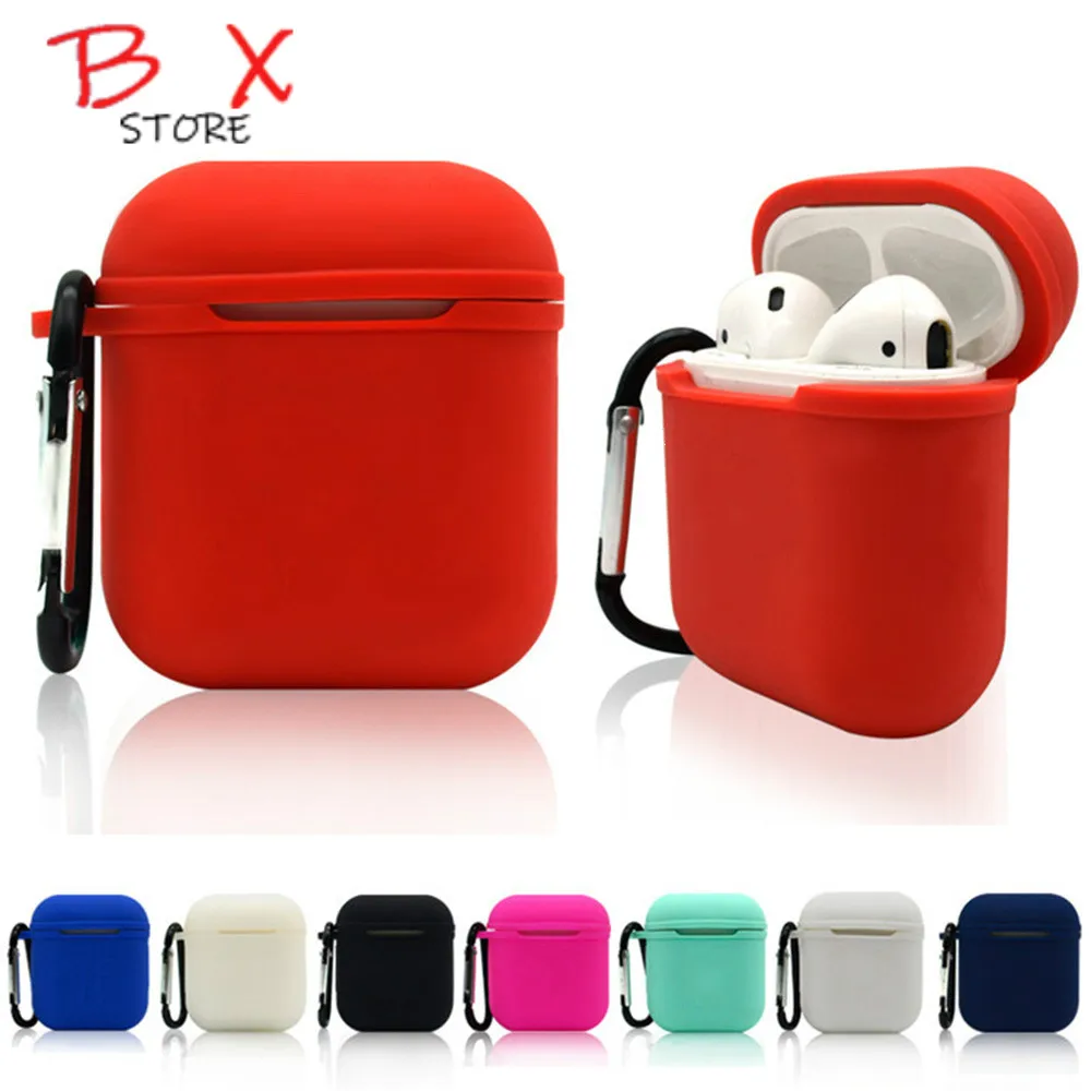

Soft Silicone Case For Airpods For Air Pods Shockproof Earphone Protective Cover Waterproof for iphone 7 Headset apple airpods