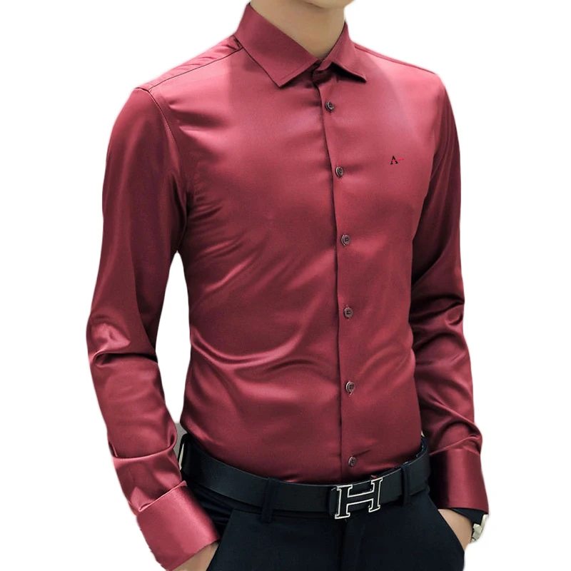 Dudalina Хорошее качество 100% хлопок Для мужчин Рубашки для мальчиков Лидирующий бренд Модная рубашка Повседневное платье с длинным рукавом