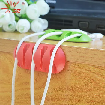 

SR Cable Winder 2PCS 5 Wire Creat Spiral Organizer Wire Storage Silicon Charger Cable Holder Clips for Laptop Cable for Mouse Ea