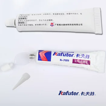 

Free shipping 10 pcs/lot Genuine Kafuter k-705 RTV Silicone Rubber Electronic Glue Sealant Transparent Organosilicon 45g