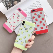 INS Korean summer fresh fruit avocado cherry phone case For iphone Xs MAX XR 6 6s
