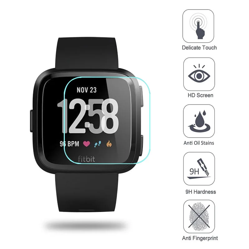 5 шт. закаленное стекло для Fitbit Versa защита экрана ультратонкая Защитная