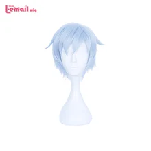 L-почта парик Фирменная Новинка героя аниме «Наруто Мицуки Косплэй парики 28 см светло-голубые короткие термостойкие синтетические волосы Perucas Косплей парик