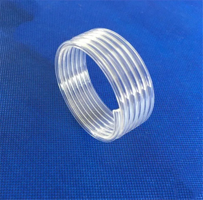 Hot selling customized clear quartz coil tube for Muffle furnace coil