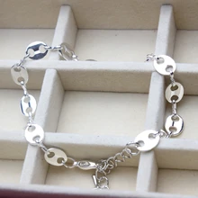 New Arrival Oval Shaped Anklet Chain Foot Jewelry Silver Plated 1 pcs / lot