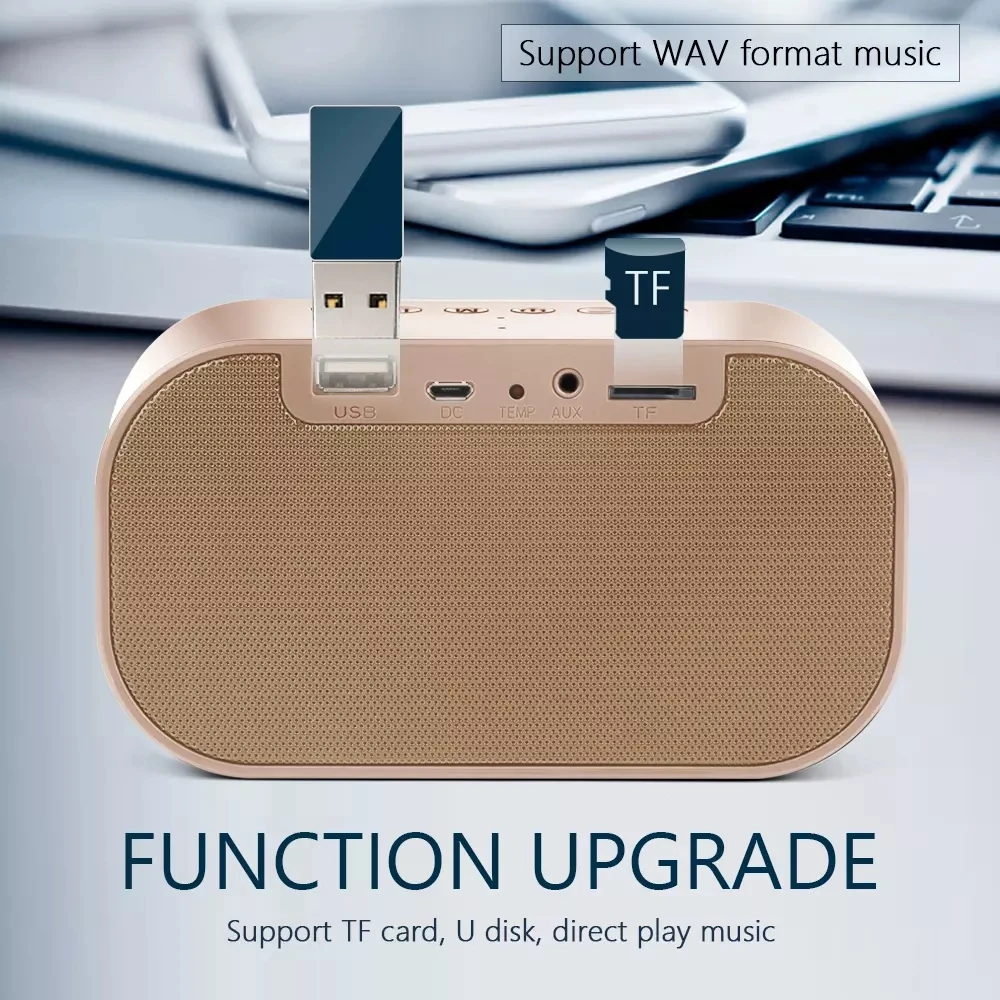 Q9 Bluetooth Speaker LED Alarm Clock With FM Radio AUX TF Portable Wireless Speaker Outdoor Music Player Mirror Surface Altavoz (3)