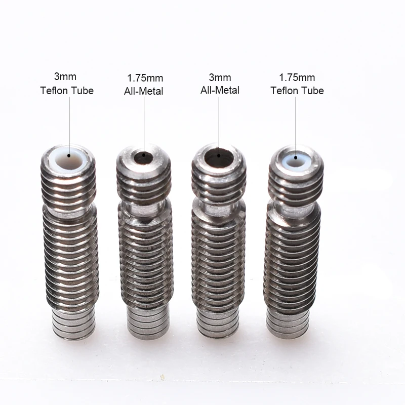 V6 Throat Bowden прямой Тепловой разрыв Hotend из нержавеющей стали полностью