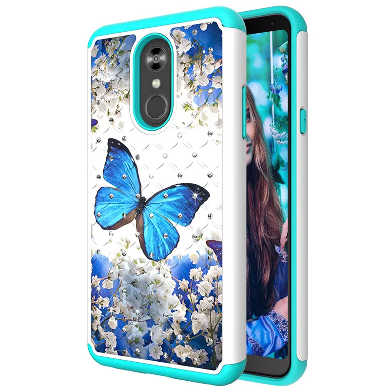 

KKREFF For LG Stylo 4 Case Pattern Diamond Shockproof Soft TPU Case For LG Stylo 5 Q Stylus X Power2 V40 G7 G8 ThinQ K8 K10 2018