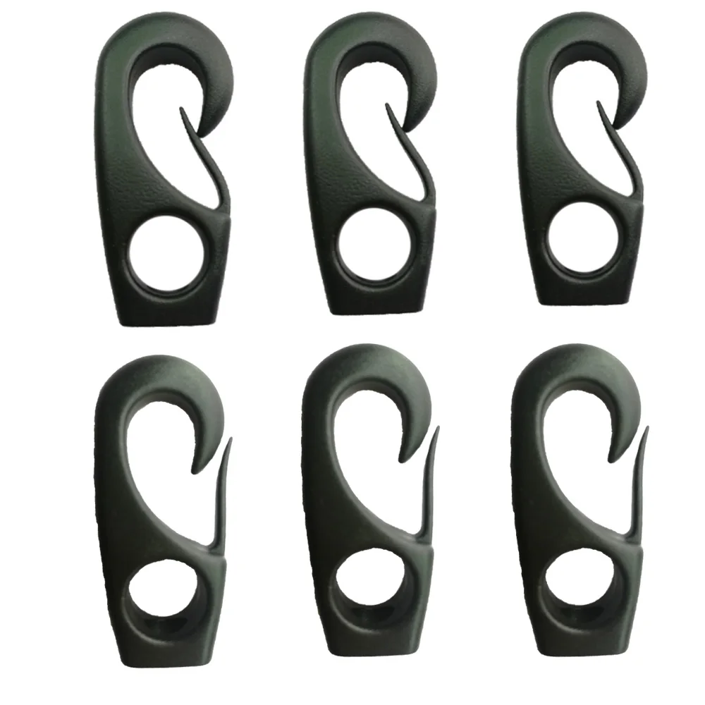 

6PC Durable Naylon Canoe Kayak Bungee Rope Cord Clip Hook Shock Cord Rope Hook Clip 6 PC