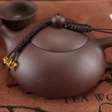 3 шт./лот, китайский горшок, веревка ручной работы, для чайника, украшение из бисера, на продажу, веревки для чайных крышек, чайный набор, аксессуары, новинка