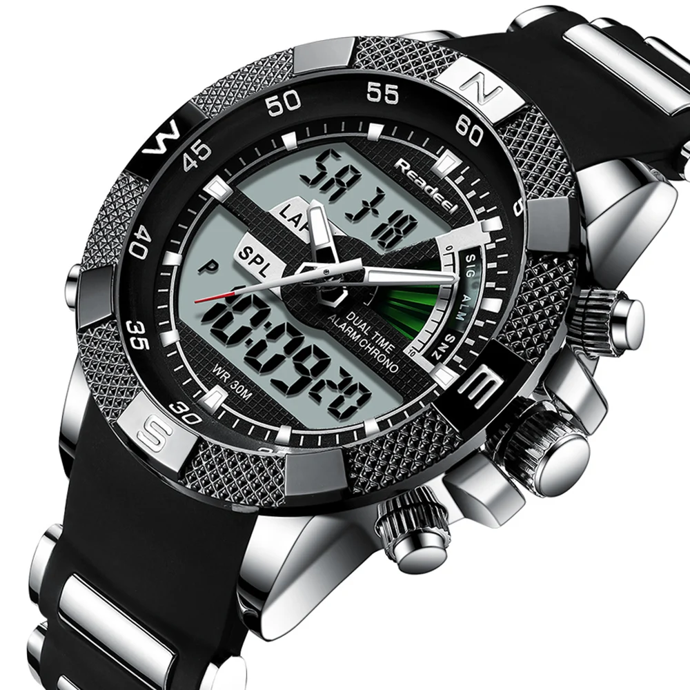 Brand New Luxury Led Quartz Men Watch Digital Army Military Men Sport Watches Clock Male Relogio Ma