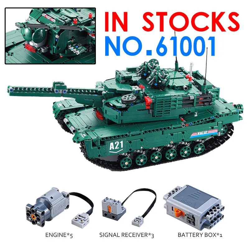 Legoings Military Remote Control M1A2 RC Tank Wars 61001 1498Pcs Weapon Swat Model Building Block Toy Compatible Legoing Technic Legoings Military Remote Control M1A2 RC Tank Wars 61001 1498Pcs Weapon Swat Model Building Block Toy Compatible Legoing Technic