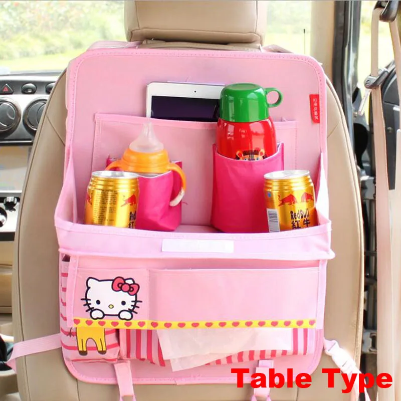 Cartoon-Cute-Kitty-Car-Seat-Back-Organizer-Storage-Bag-Hanging-Insulation-Holder-Car-Organizador-Bag-for