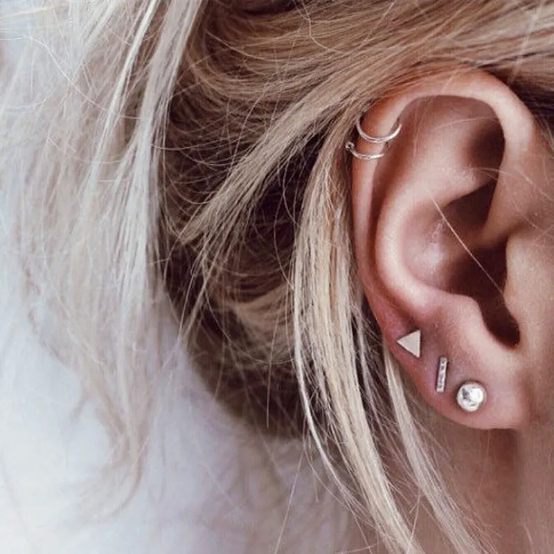 Buy 9 Pairs Stud Earrings Ear Pinch Suit Studs Earring