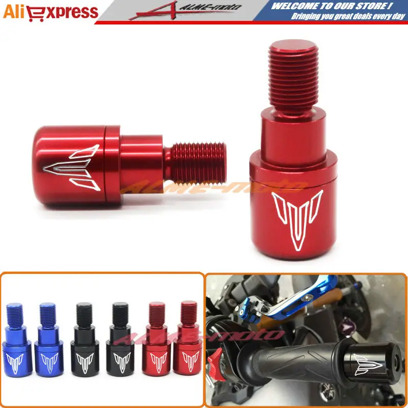 Buy Motorcycle CNC Billet Aluminum Bar Ends Hand Grip Handlebar End Caps Cover