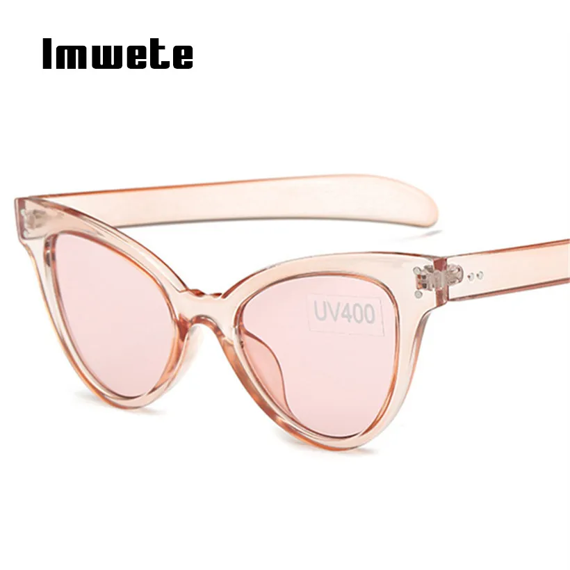 

Imwete Cat Eye Sunglasses Women New Fashion Trend Small Cateyes Sun Glasses Colorful Transparent Sunglasses Ladies Sexy Eyewear
