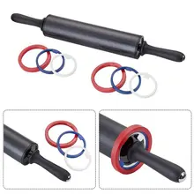 Кухонные принадлежности Регулируемый не-липкий ролик мука Rolling Pin для кухни с толстыми кольцами для длявыпечки для теста Pizza Pie