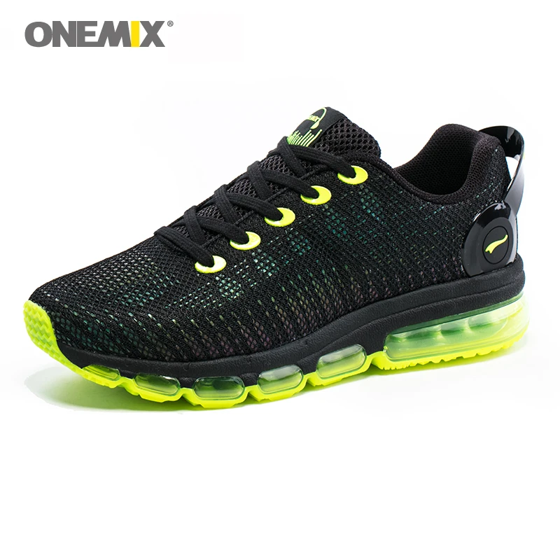 

Onemix Reflective Men Running Shoes Sneaker Breathable Mesh Vamp Black Sneaker Air Cushion Athletic Trainer Man Colorful Sneaker
