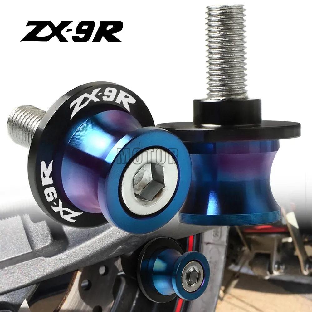 

10MM For Kawasaki Ninja ZX-9R ZX900 1998-2003 ZX9R ZX 9R 900 Motorcycle Rear Swingarm Sliders Stand Paddock Screws Swing Arm M10