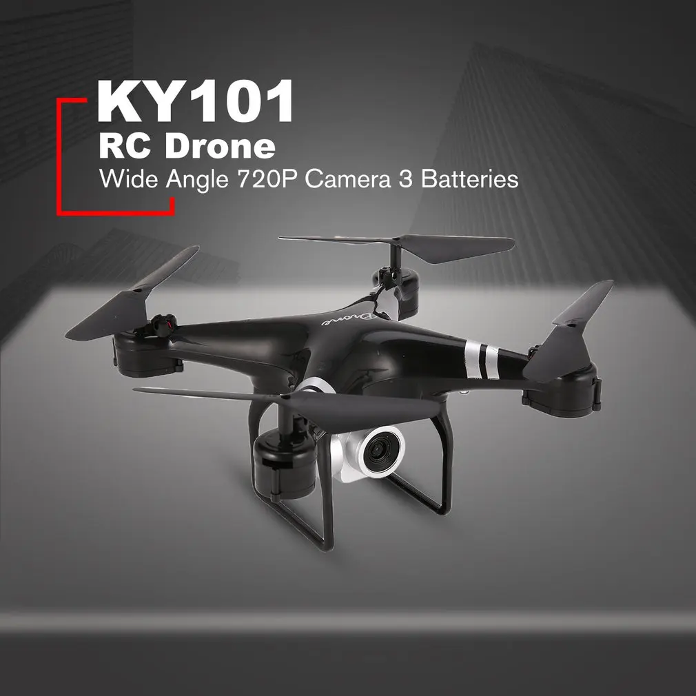 KY101 WiFi FPV широкоугольная 720 P камера селфи RC Дрон высота удержания Безголовый режим 3D флипс Квадрокоптер с 3 батареями