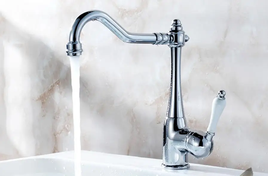 

Lavatory Merdeka Copper Chrome Basin Mixer Single Lever Single Hole Sink Faucet